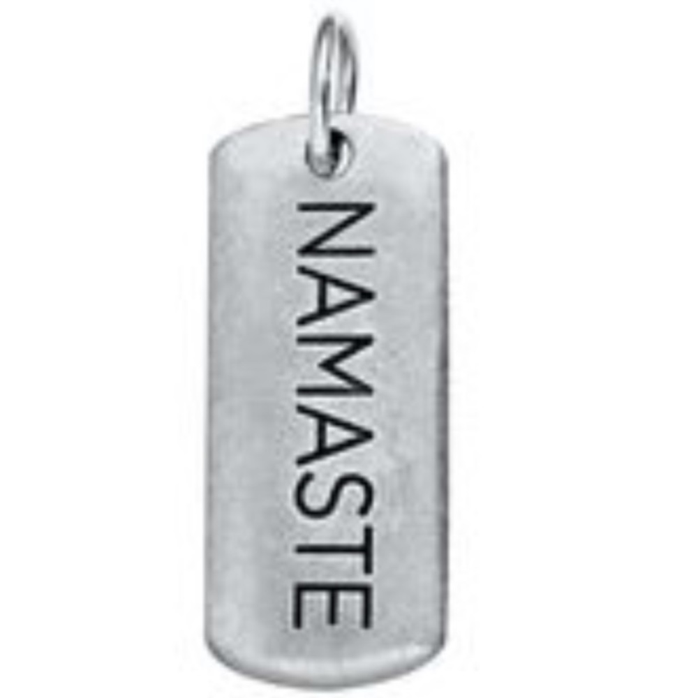 Origami Owl Silver Namaste Tag Pendent Charm